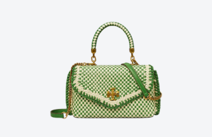 Tory Burch Mini Kira Woven Top Handle Bag